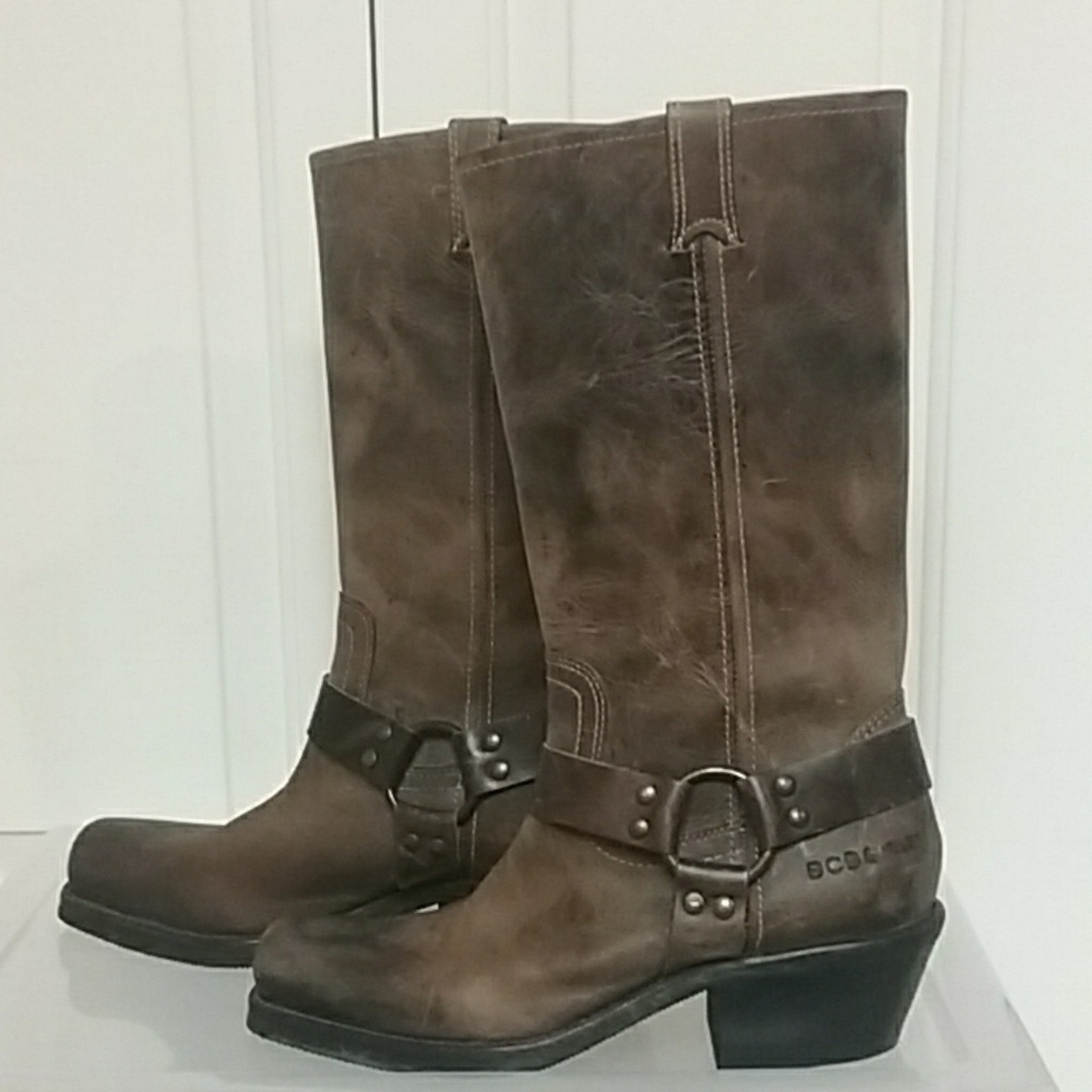 BCBGirls Boots Square Toe Leather Western Sz 10B